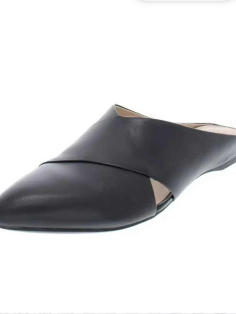 Naturalizer Simonette Leather Flat Mule Black Size 7